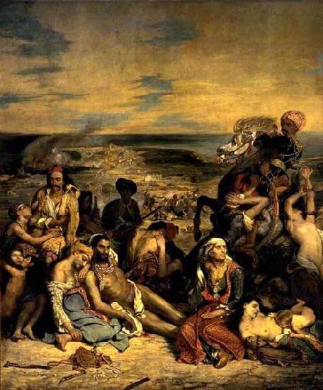 Eugene Delacroix Massacre at Chios Germany oil painting art